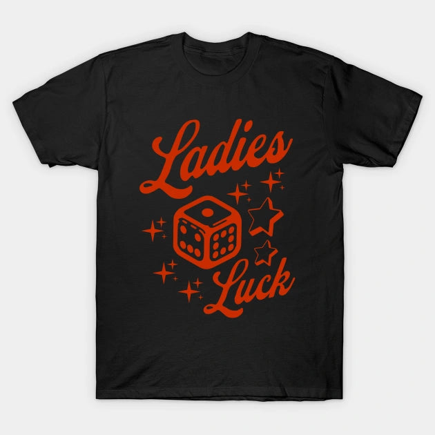 Ladies Luck Retro Dice – Vintage Style Bold Statement Tee T-Shirt