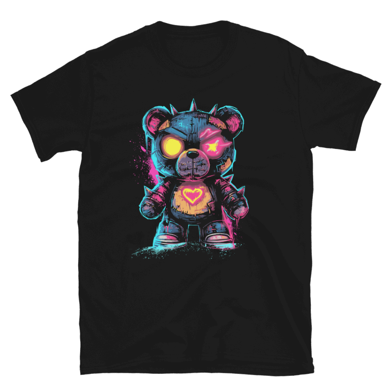 Neon Bear Graphic T-Shirt – Bold, Fierce, Unapologetic